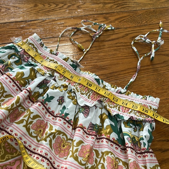 Sarah Hann by Anthropologie New With Tags babydoll tiered cotton top.Size Large. - Picture 10 of 12